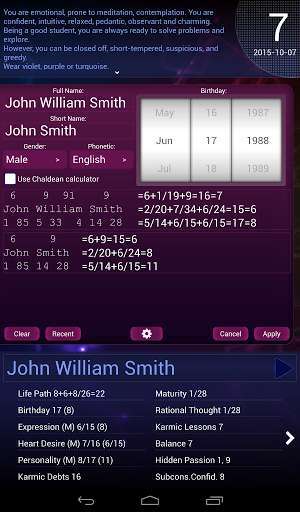 numerology calculator Android